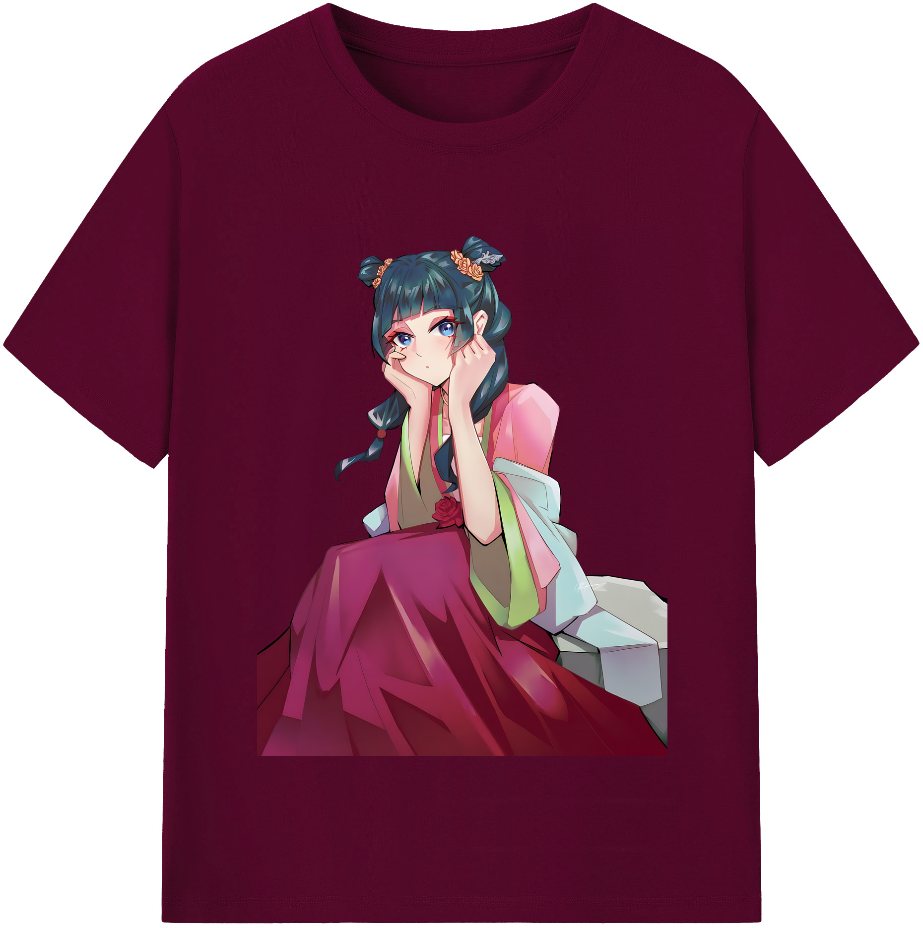 （画像用） 薬屋のひとりごと The Apothecary Diaries レディースカジュアルプリントTシャツ（綿100％）